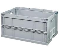 METRO Professional Scatola pieghevole senza coperchio, polipropilene (PP), 40 x 60 x 32 cm, grigio chiaro, 1 unità