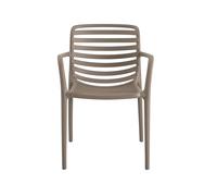 METRO Professional Sedia con braccioli impilabile per la ristorazione Elaria, Plastica, Iuta