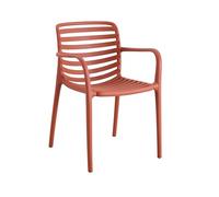 METRO Professional Sedia con braccioli impilabile per la ristorazione Elaria, Plastica, Terracotta