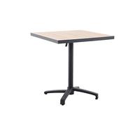 METRO Professional Tavolo da Esterno Pieghevole Buluna, Alluminio, 70 x 70 cm, Tavolo da bar Quadrato, Beige/Nero