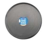 METRO Professional Teglia per pizza, 50 cm, in lamiera blu non rivestita con bordo arrotolato, colore: nero