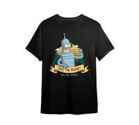 Metromania Funny-Tshirt-Kill-all-Humans-T-Shirt-Bender-Robot-Beer-Movie-TV-Tee-Poster-Retro-Gift Black S