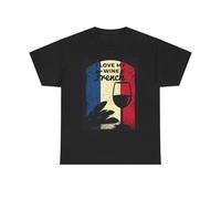 Metromania I Love My French Wine Graphic T Shirt Funny Gift Unisex Heavy Cotton Tee