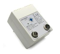 Metronic 340112 Amplificatore TV Fm/Vhf/Uhf da Rete per Digitale Terrestre con Filtro 5G, 20Db Regolabili, 1 Ingresso/1 Uscita, Bianco