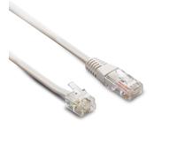 Metronic 395228 Cavo telefonico RJ45/RJ11 maschio/maschio 5 m per fax modem router conforme alla norma NF C15-100 Bianco