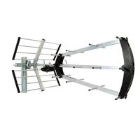 Metronic 415047 Antenna esterna Trinappe 20 db - Filtro 4G - UHF - Spina F compatta e pieghevole