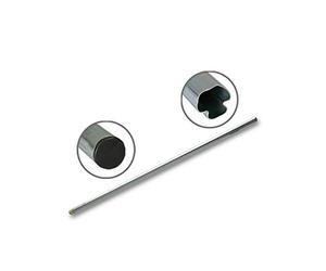 Metronic 450340 bianco opaco, con coperchio, emboitable diritto) zincato 1 m 35 mm