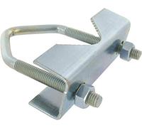 Metronic 450352 zanca ringhiera balcone Supporto Antenna per pali ∅ 25÷50 mm, in acciaio con zincatura elettrolitica