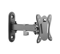 Metronic Supporto a muro per TV 451055 – 1 braccio inclinabile 13"–28" Nero
