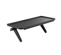 METRONIC 451074 - Scaffale per TV con supporto per schermo, monitor, decoder tablet, vassoio superiore per supporti multimediali, altoparlanti - semplice installazione - nero