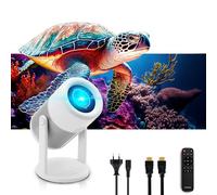 METRONIC 475351 Videoproiettore Portatile con WiFi e Bluetooth, Altoparlanti Integrati - Ideale per Videogiochi, Film e Presentazioni - Potente Proiezione fino a 5 m con Telecomando - Colore Bianco