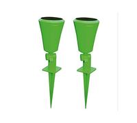 Metronic 477076, 2 Speaker Altoparlanti Stereo Bluetooth Picchetto da Giardino, Inclinabili, Verde