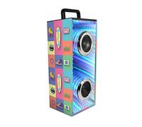 Metronic 477082 altoparlante luminosa Bluetooth 8 W per cuffie/Telefono/PC/Tablet/Micro/Chiave USB Blu