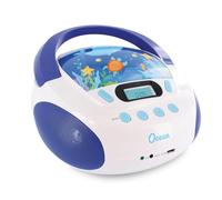 Metronic 477170 Lettore CD per bambini Ocean con porta USB/AUX-IN Blu/Bianco