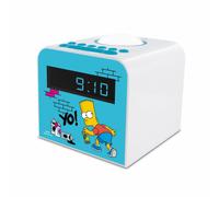 METRONIC 477443 - Radiosveglia Bart Simpsons, per bambini, colore: Blu [EEK: Non applicabile]