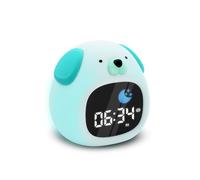 METRONIC 477537 - Sveglia per bambini educativa con cane con luce notturna per ragazza e ragazzo, visualizzazione orologio digitale, apprendimento pedagogico intelligente giorno notturno, con batteria