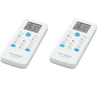 Metronic 495348 - Telecomando universale per condizionatori e pompe di calore, ricerca automatica per marca o per modello, timer, 5 modalità di funzionamento, bianco (Confezione da 2)