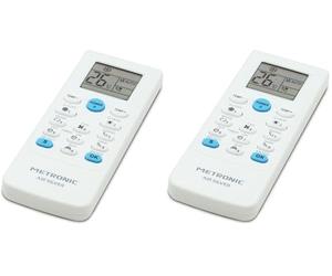 Metronic 495348 - Telecomando universale per condizionatori e pompe di calore, ricerca automatica per marca o per modello, timer, 5 modalità di funzionamento, bianco (Confezione da 2)
