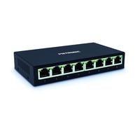METRONIC 495589 Switch RJ45 8 Porte Box Metal - Gigabit per Cavi Ethernet - Estendere Rete Computer, Internet, Console Videogiochi - Nero