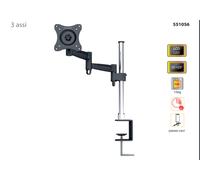 METRONIC 551056 SUPPORTO DA SCRIVANIA PER SCHERMI LCD ROTAZIONE 360 GRADI