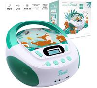 Metronic Boombox Forest Kids Lettore CD MP3 USB AUX Per Bambini Bianco E Verde