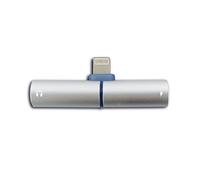 Metronic Kaorka 474120 Adattatore 2 in 1 per Apple iPhone (Lightning a Jack 3.5 mm/Lightning) Colore Argento