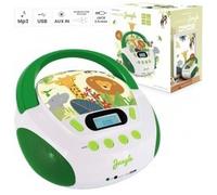 METRONIC LETTORE CD MP3 PER BAMBINI CON PORTA USB CIRCUS VERDE E BIANCO POTENZA