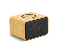 Metronic mooov 477352 Altoparlante Bluetooth Bamboo Portatile con Caricatore Induzione per Smartphone