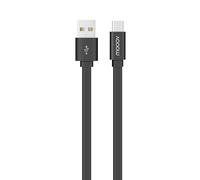 Metronic mooov 732059 - Cavo dati e ricarica piatto USB-A/USB-C, 2 m, colore: Nero