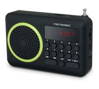 Metronic Radio FM MP3 Portatile USB/Micro SD Nero/Verde