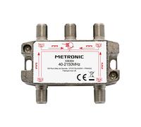 METRONIC Splitter TV/Sat 4 Uscite a spina F schermato metallo