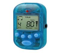 Metronomo digitale portatile LCD, metronomo elettronico clip-on per chitarra, pianoforte, violino, battito regolabile e tempo (blu)