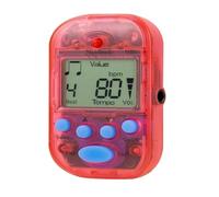 Metronomo digitale portatile LCD, metronomo elettronico clip-on per chitarra, pianoforte, violino, battito e tempo regolabili (rosso)
