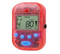 Metronomo digitale portatile LCD, metronomo elettronico clip-on per chitarra, pianoforte, violino, battito e tempo regolabili (rosso)