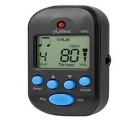 Metronomo digitale portatile LCD, metronomo elettronico clip-on per chitarra, pianoforte, violino, battito regolabile e tempo (nero)