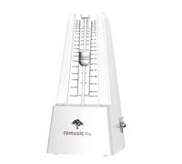 Metronomo meccanico for pianoforte, chitarra, batteria, violino, sassofono e musicista, traccia il ritmo e il tempo, suono forte, movimento in acciaio(R310-White)