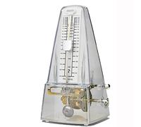 Metronomo meccanico, Metronomo classico antico trasparente, alta precisione, metronomo universale for chitarra violino, for strumenti musicali for amanti della musica plasticmovement(White,Plasticmove