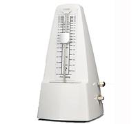 Metronomo meccanico, Metronomo meccanico, metronomo ad alta precisione con copertura, materiale del movimento in ottone puro, for vari strumenti musicali, 6 colori disponibili(White)