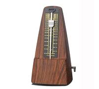 Metronomo meccanico, Metronomo professionale con copertura, alta precisione e stile vintage antico, for pianoforte, chitarra, tamburo, violino, chitarra, sassofono(Brown)