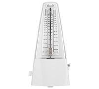 Metronomo meccanico per set batteria pianoforte violino basso, metronomo elettronico classico universale, metronomo Tempi con timone oscillante placcato e copertura protettiva, (Bianca)