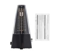 Metronomo meccanico portatile, velocità di battuta regolabile, suono forte, battuta precisa, elegante e durevole, per pianoforte, chitarra, tamburo, guzheng, vari colori, nero e (Nero)