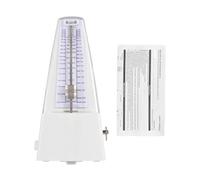 Metronomo meccanico portatile, velocità di battuta regolabile, suono forte, battuta precisa, elegante e durevole, per pianoforte, chitarra, tamburo, guzheng, vari colori, nero e (Bianco)