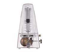 Metronomo meccanico portatile, velocità di ritmo regolabile, leggero, suono forte per pianoforte, chitarra, batteria, guzheng(Clear)
