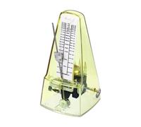 Metronomo meccanico, strumento universale ad alta precisione per pianoforte, chitarra, violino, ukulele, viola trasparente (giallo)