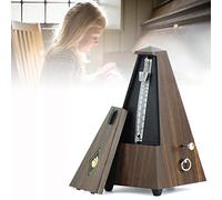 Metronomo meccanico, Timer musicale antico, metronomo universale in stile piramidale, traccia ad alta precisione di ritmo e tempo, for pianoforte, chitarra, ukulele, violino e cromatico(Brown)
