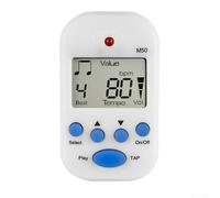 Metronomo Portatile a Clip Display LED Tempo Variabile per Ukulele e Basso - Compatto per Studio(White)