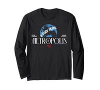 Metropolis Daily Planet Globe Logo Superman Tributo Maglia a Manica
