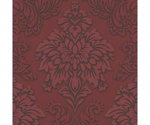 Metropolitan Storie Lizzy Londra 3D Barocco Damascato Floreale Parati - Grey Red