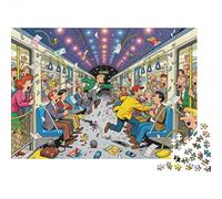 Metropolitana ad alta velocità Chase Puzzle in Legno Impermeabile DIY Puzzles Da 1000 Pezzi Per Adulti Impossibili Giochi Educativi