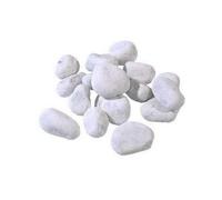 Metroquadrocasa Ciottoli di marmo Bianco Carrara in sacchi sassi decorazione giardino ornamento, 25/40 mm - Sacco da 25KG